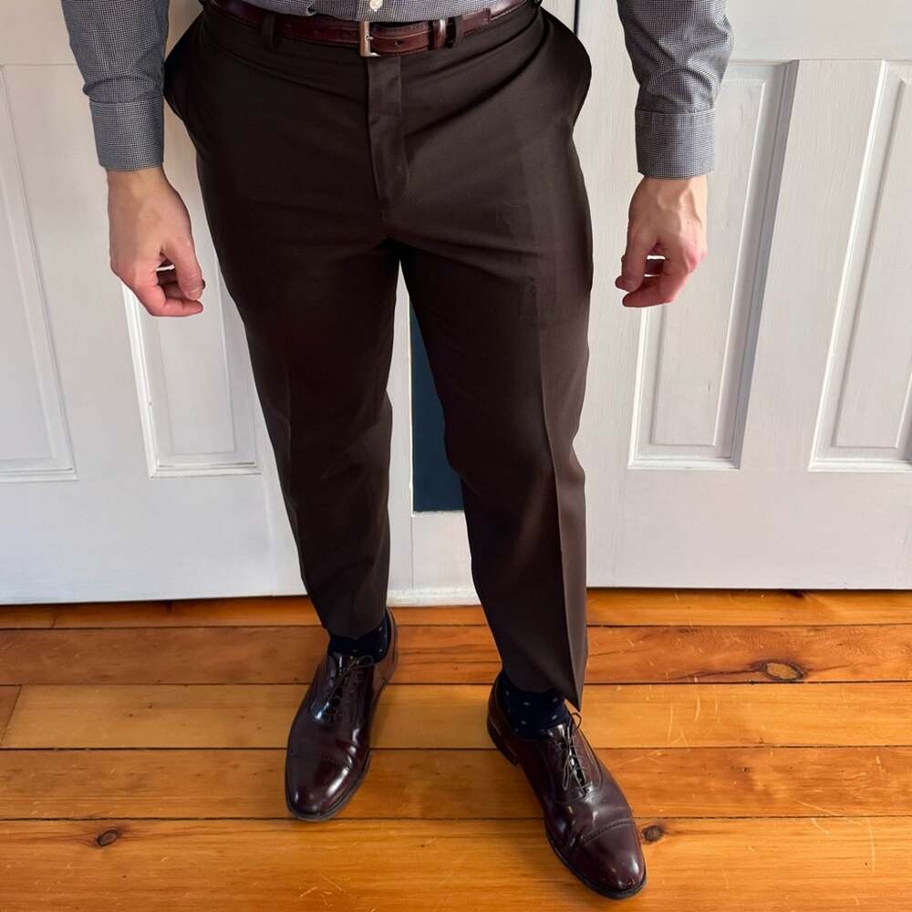 Ralph Lauren Brown Wool Dress Pants